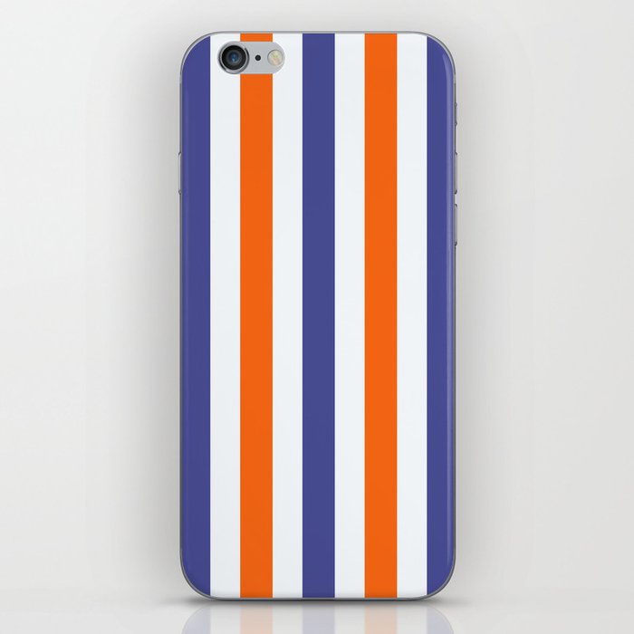 Blue And Orange Summer Stripes iPhone Skin