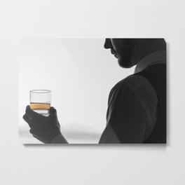 Gentleman with Scotch Metal Print | Alcohol, Handsome, Luxury, Man, Scotch, Fineart, Lifestyle, Beard, Success, Motivation 