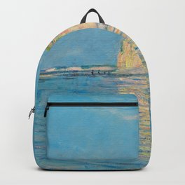 Low Tide at Pourville, Claude Monet Painting Backpack