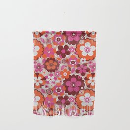 Groovy Florals – Pink & Maroon Wall Hanging