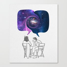 Melted conversation. Canvas Print