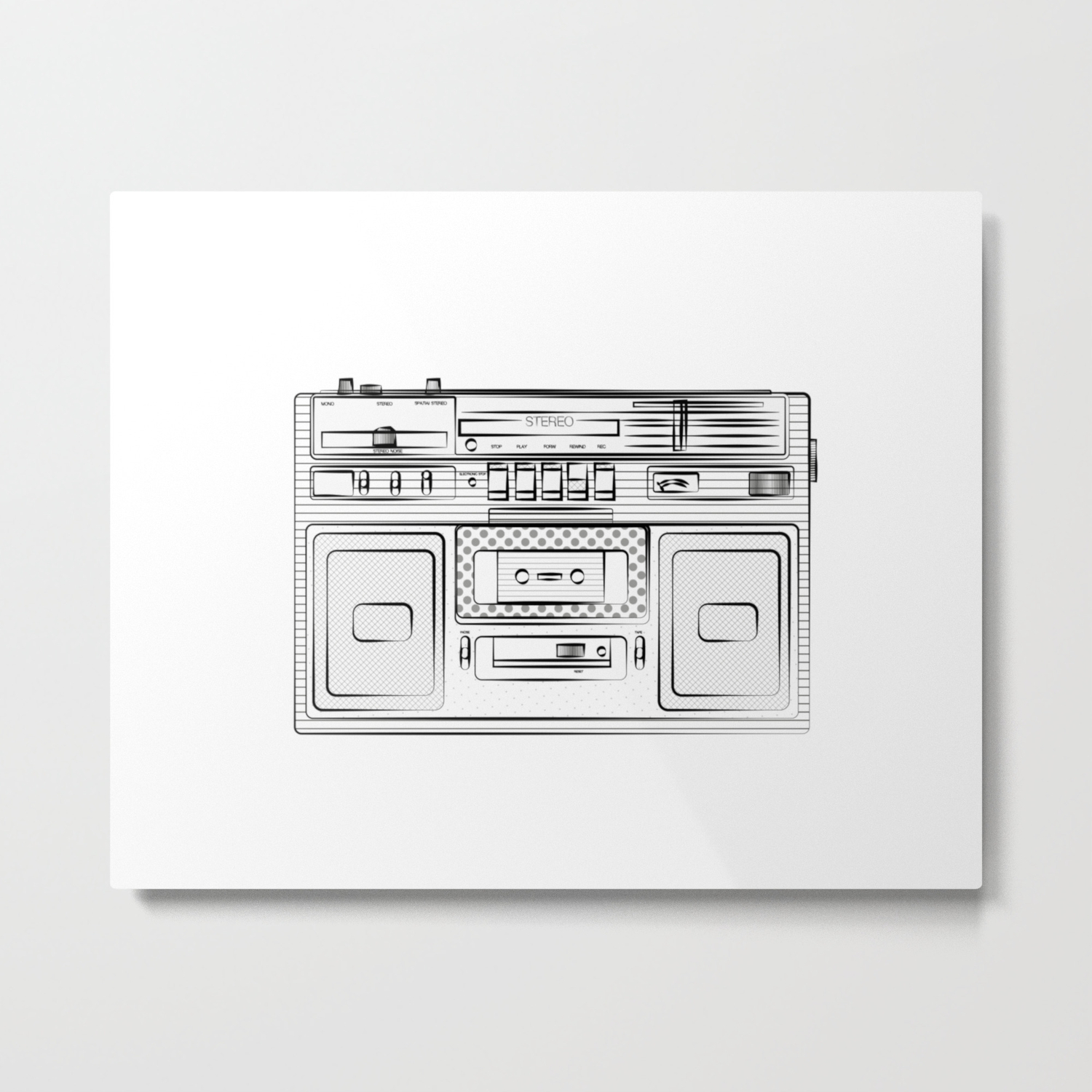 Retro Tape Recorder Illustration Cassette Player Drawing 80s Radio Metal Print By Ohaniki Society6 Choose from over a million free vectors, clipart graphics, vector art images, design templates, and illustrations created by artists worldwide! retro tape recorder illustration cassette player drawing 80s radio metal print by ohaniki