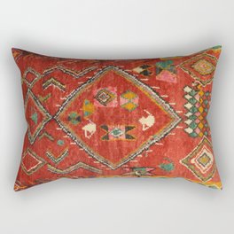 Traditional Moroccan Berber Carpet Design Rectangular Pillow