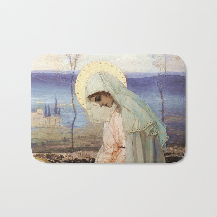 “The Virgin Mary” by Mikhail Nesterov Bath Mat
