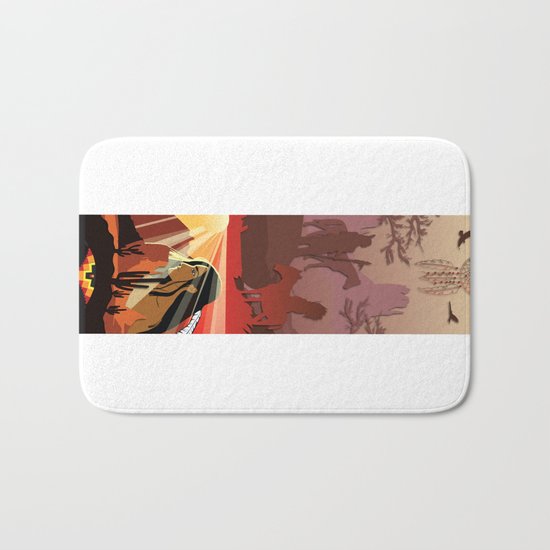 An American Native Story Bath Mat