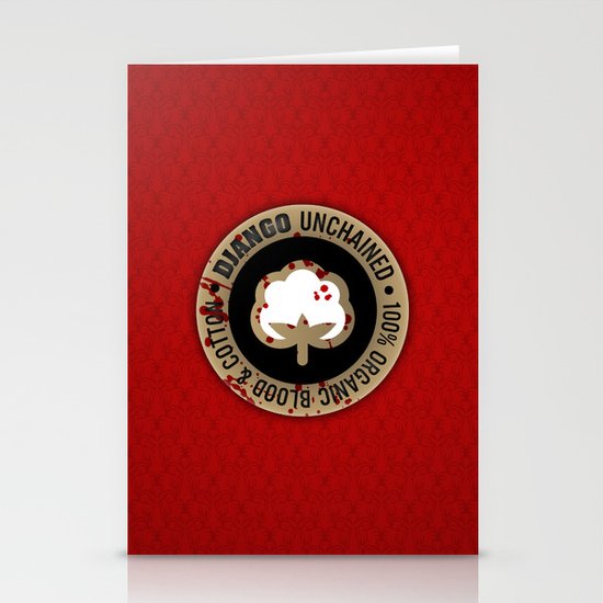 Minimal movie cover: Django Unchained Stationery Cards