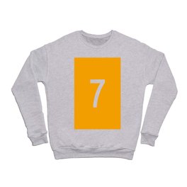 NUMBER 7 (WHITE-ORANGE) Crewneck Sweatshirt