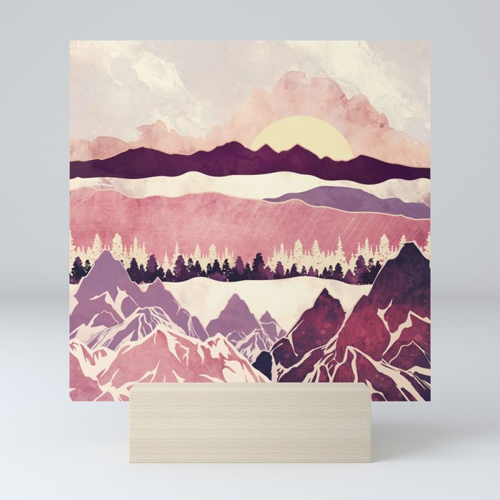 Burgundy Hills Mini Art Print