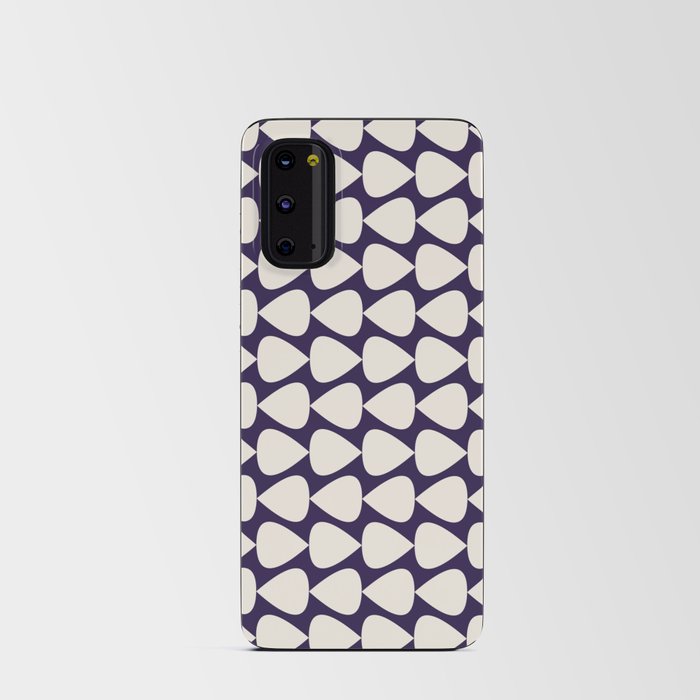 Plectrum Geometric Pattern Mini in Navy Blue and Cream Android Card Case