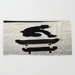 snadwiched skateboard Beach Towel