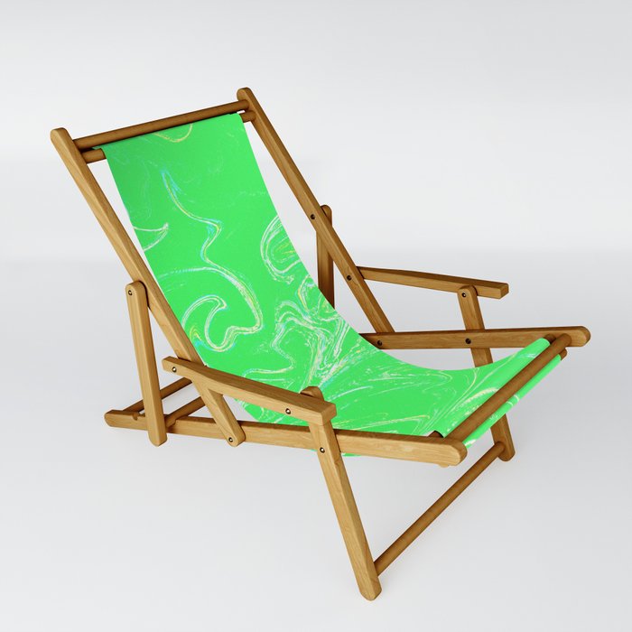 Neon green abstract Sling Chair by Seek for Keeps Society6