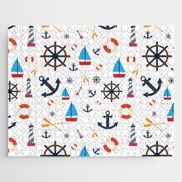 Nautical Summer Modern Collection Jigsaw Puzzle