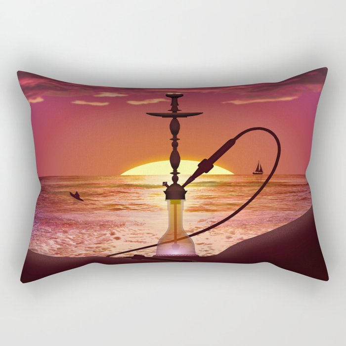 Hookah Sunset Rectangular Pillow