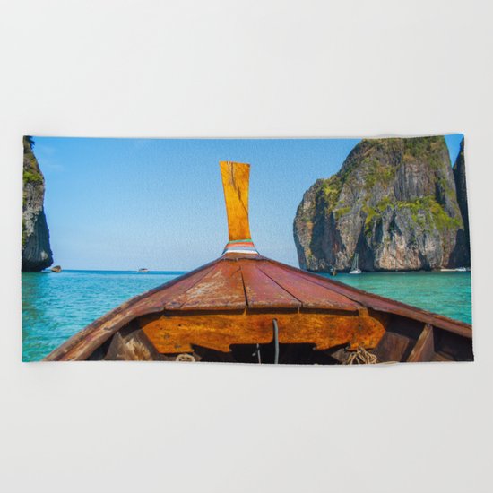 South Pacific Boat Launch Beach Towel