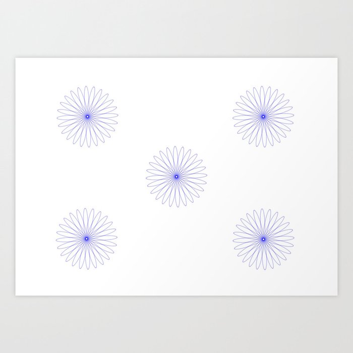 Blue Symmetry  Art Print