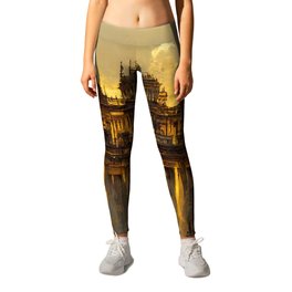 The Thiteodahre - Temple Art Leggings | Baroque, Gold, Architecture, Royal, Cathedral, Architectural, Church, Castle, Manor, Chateau 