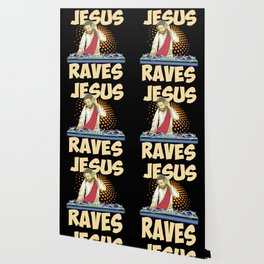 Jesus Raves DJ Turntables Music Dance present / gift idea Wallpaper