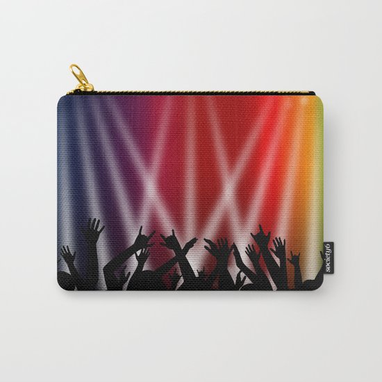 Dancing Crowd With Multi Colour and White Spotlights Carry-All Pouch