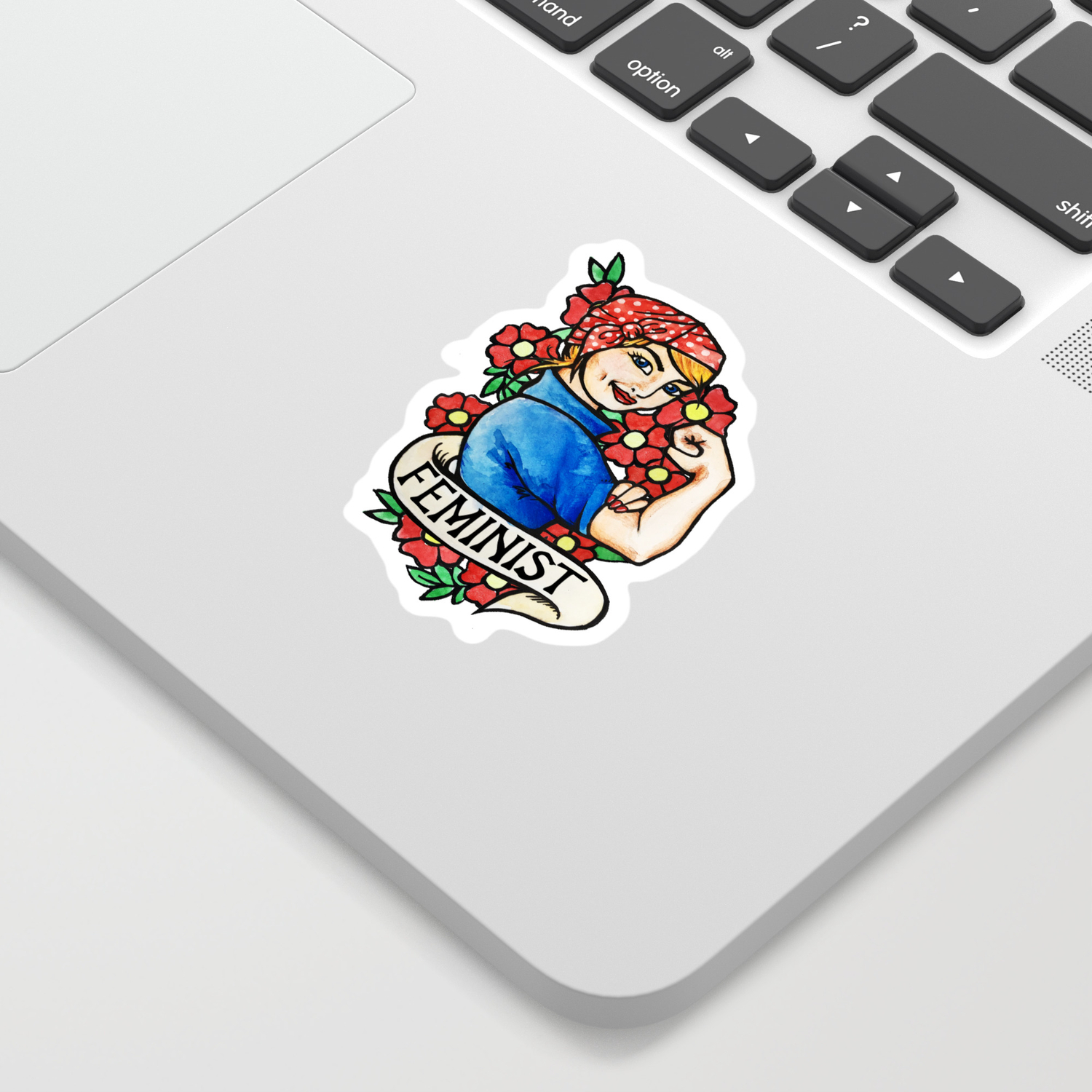 Feminist Rosie The Riveter Sticker By Ellesplanet Society6