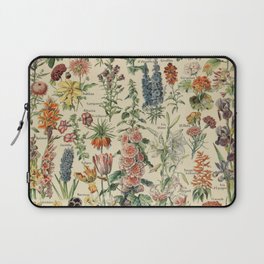 French Vintage Flowers Chart Adolphe Millot Fleurs Larousse Pour Tous Funky Cozy Boho Maximalist Laptop Sleeve