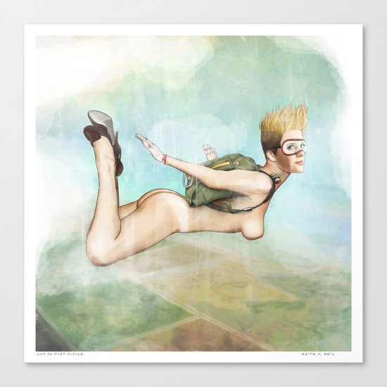 Not So Flat, Flying Canvas Print