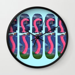 Worm- Blue Wall Clock