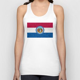 Missouri State Flag US Flags American Banner Standard Show Me State Unisex Tank Top