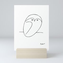 The Owl, Pablo PIcasso sketch drawing, line Design Mini Art Print