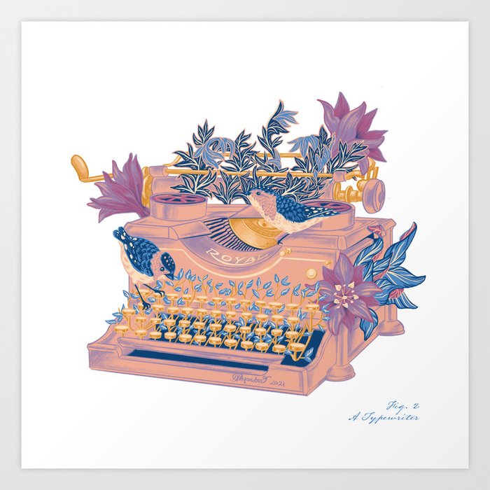 A Typewriter Art Print