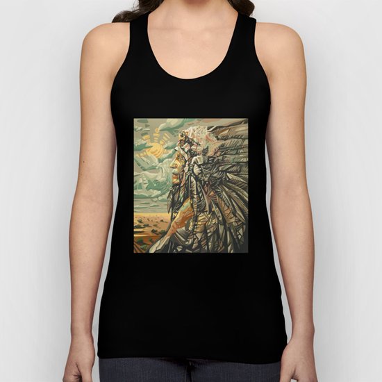 native american portrait Unisex Tank Top