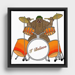 Bigfoot's Drum Solo Framed Canvas