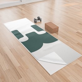 3 (Dark Green & White Number) Yoga Towel