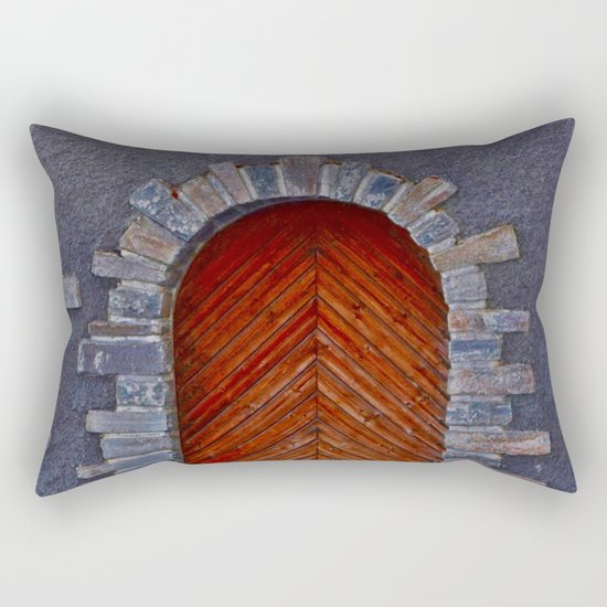 Wood Door Rectangular Pillow