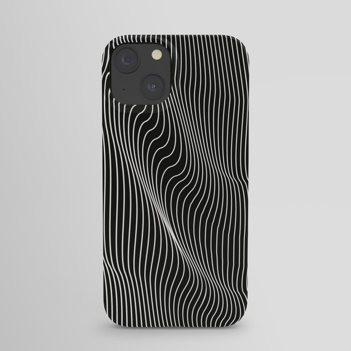 Minimal curves black iPhone Case