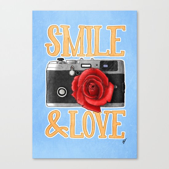 Smile and Love Canvas Print