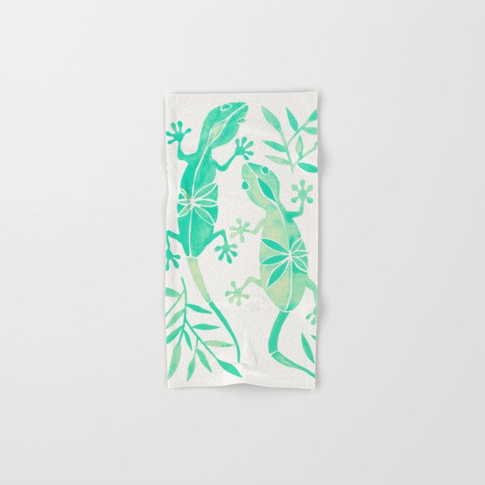 Geckos – Mint Palette Hand & Bath Towel