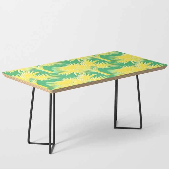70’s Palm Springs Yellow on Kelly Green Coffee Table