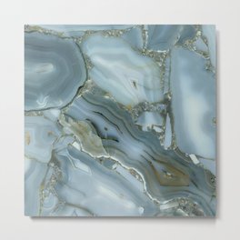 Geode Agate grey silver gemstone  Metal Print | Rock, Stone, Photo, Graphicdesign, Nature, Painting, Gem, Agate, Abstract, Gemstone 