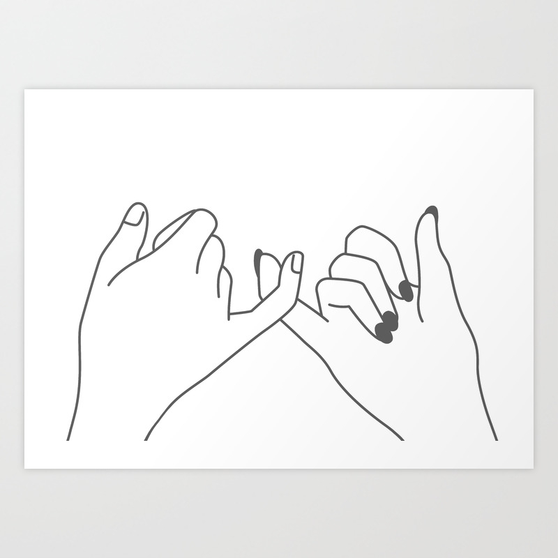 Pinky Promise 3 Art Print By Andreas12 Society6