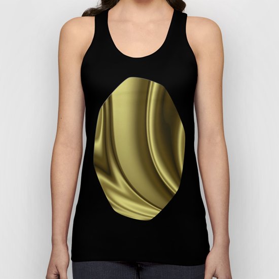 Abstract Fractal Colorways 02 Simple Gold Unisex Tank Top