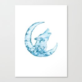 Obsessed by the moon Canvas Print