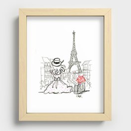 Paris Girl Recessed Framed Print