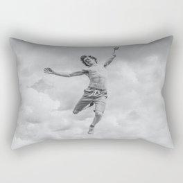 The man who fell from the sky; young man shirtless falling through the air black and white photograph - photography - photographs Rectangular Pillow