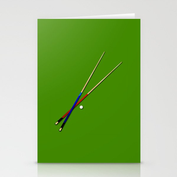 Snooker Cues Stationery Cards