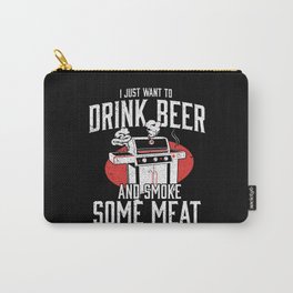 Drink Beer Smoke Meat Funny BBQ Carry-All Pouch