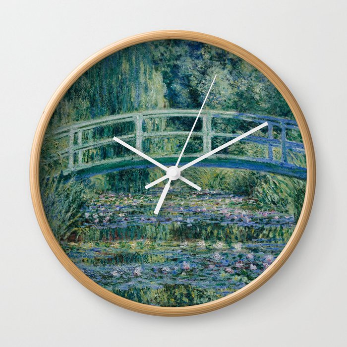 Water Lilies And Bridge Painting Wall Clock