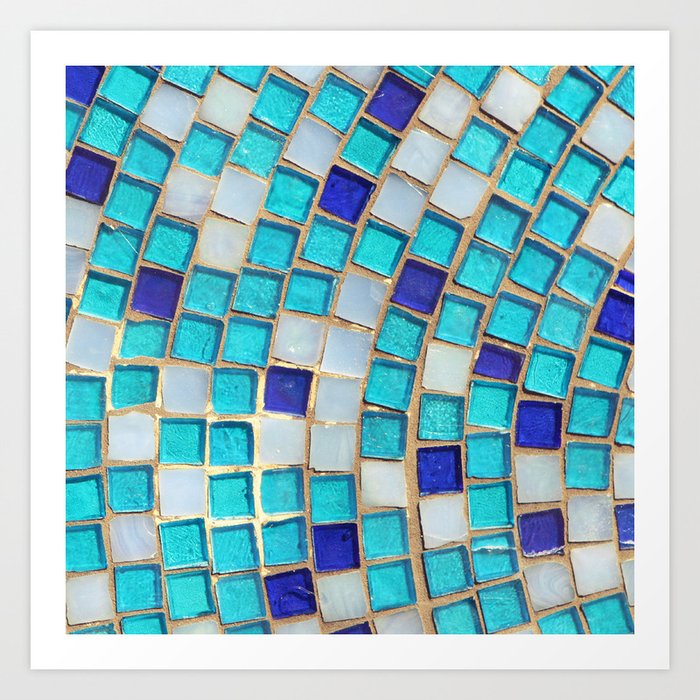 Blue Tiles - an abstract photograph. Art Print