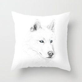 Saber :: A Siberian Husky Throw Pillow