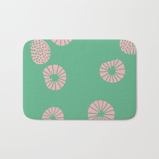 Dandelion flying aquac Bath Mat