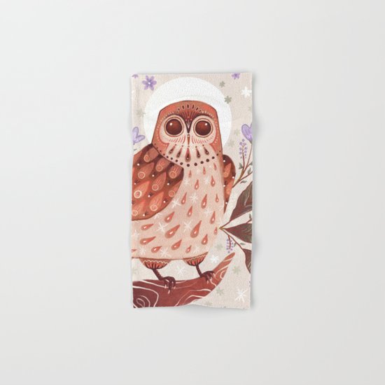 Owl Blooms Hand & Bath Towel